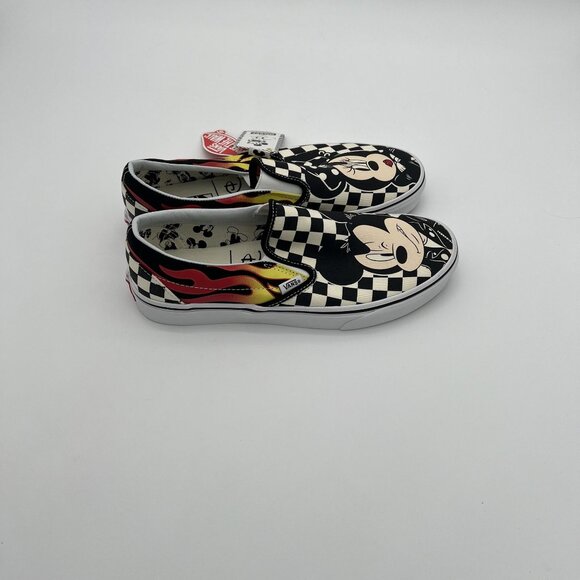 Disney X Vans Mickey & Minnie Mouse Checkerboard Slip-On Shoes Mens 9 NWT main image 4